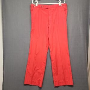 Vintage DiFini Pants Mens 36 x30 Red Straight Leg Trousers Made In USA